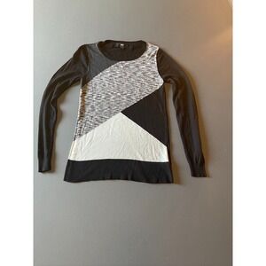 Mossimo Geometric Black and White Sweater size S Long Sleeve